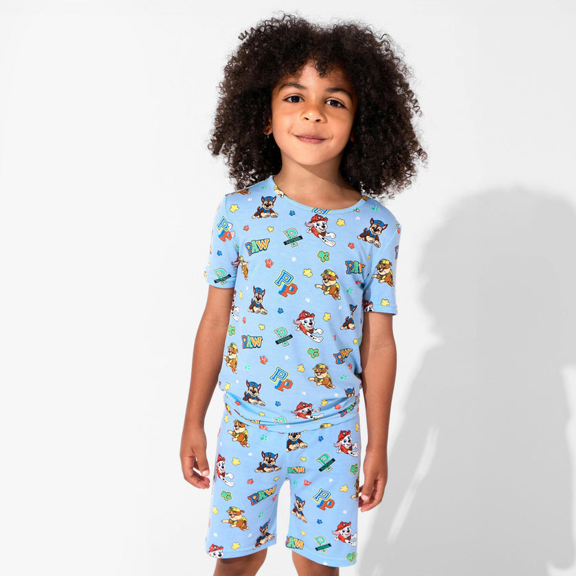 PAW Patrol: Varsity Blue Bamboo Kids Pajama Short Set