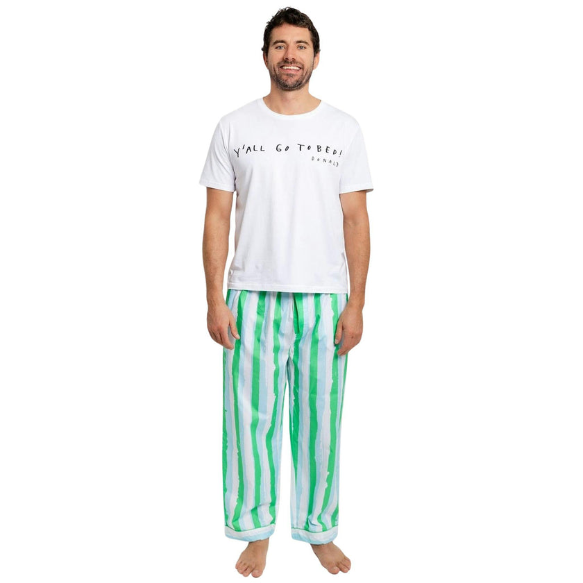 Men's Drawbertson Wild Stripes PJ Pants - Organic Cotton Poplin