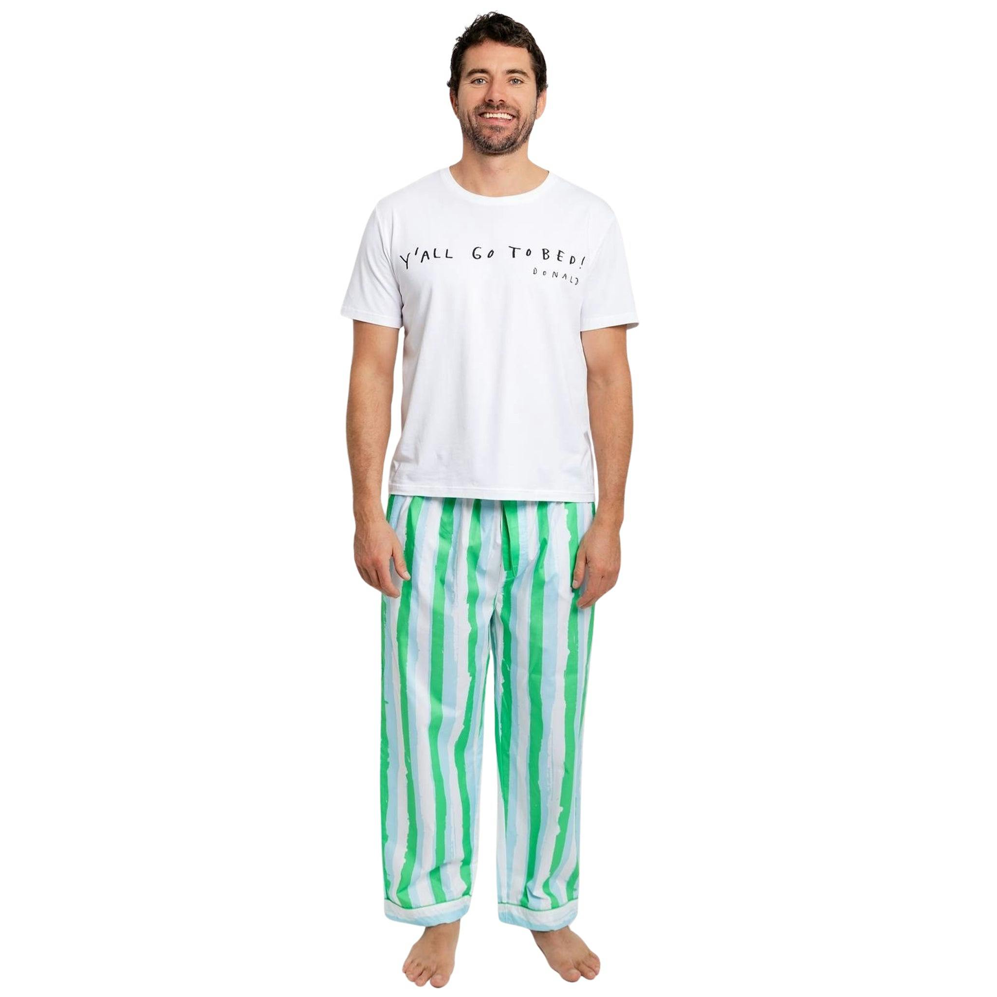 Men's Drawbertson Wild Stripes PJ Pants - Organic Cotton Poplin