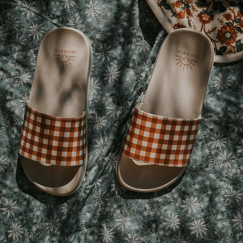 Slide Sandal | Patterns - Sienna Gingham