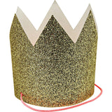 Mini Gold Glitter Crowns
