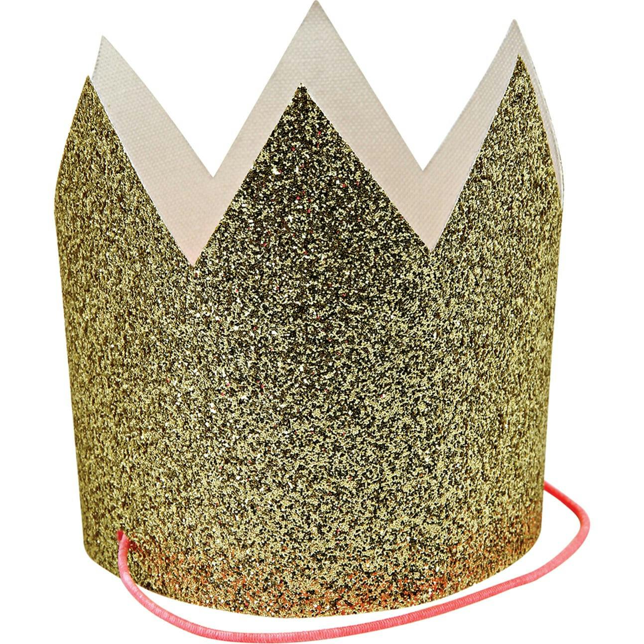 Mini Gold Glitter Crowns