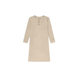 Girls Button Ribbed Nightgown