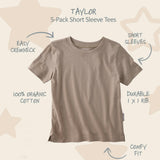 TAYLOR 10-Pack Toddler Short Sleeve T-Shirts
