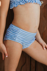 Mini Mid Rise Ruched Bottom in Blakely Gingham