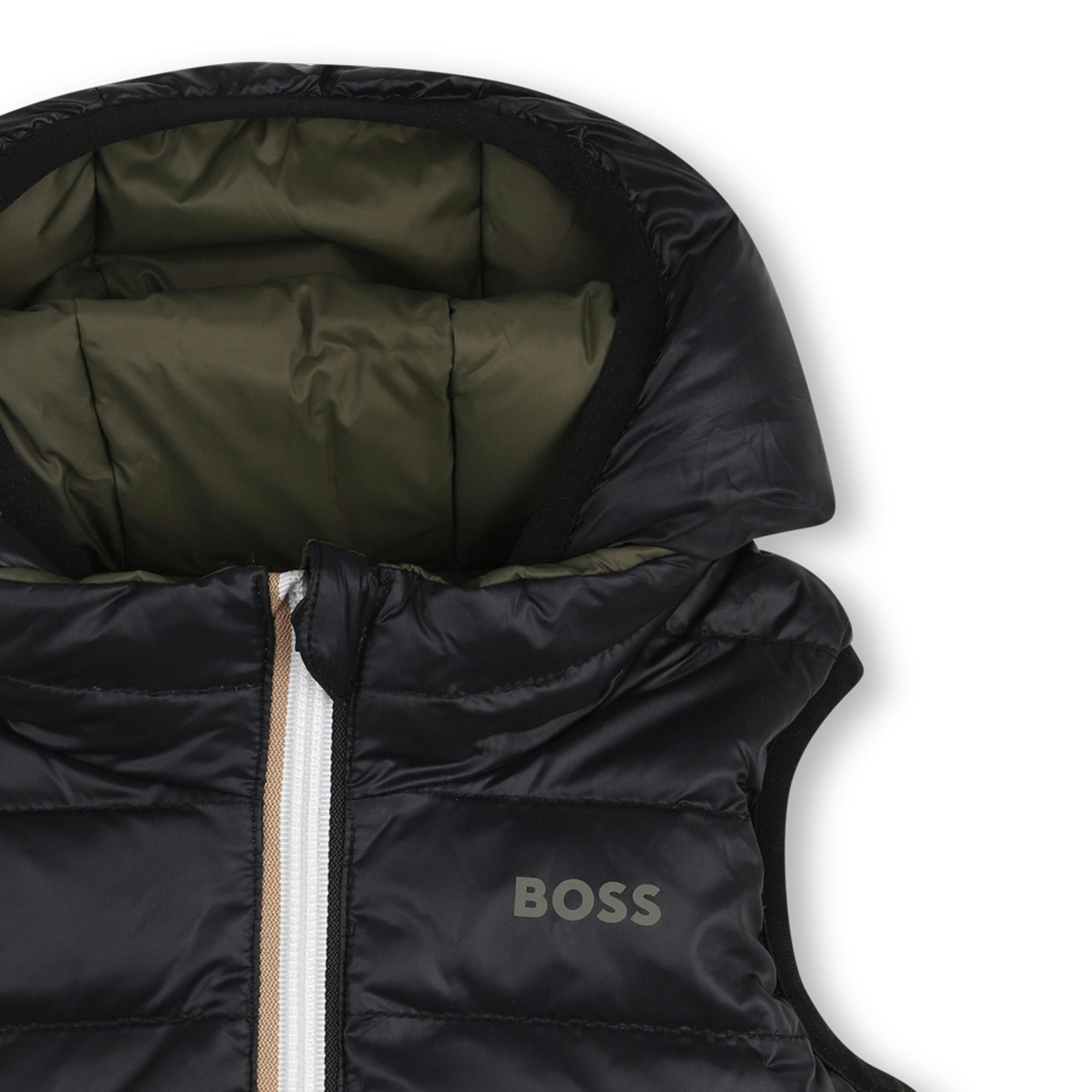 Olive Night Reversible Hooded Vest