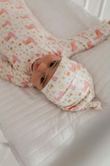 Knotted Sleeper Set in Llamas