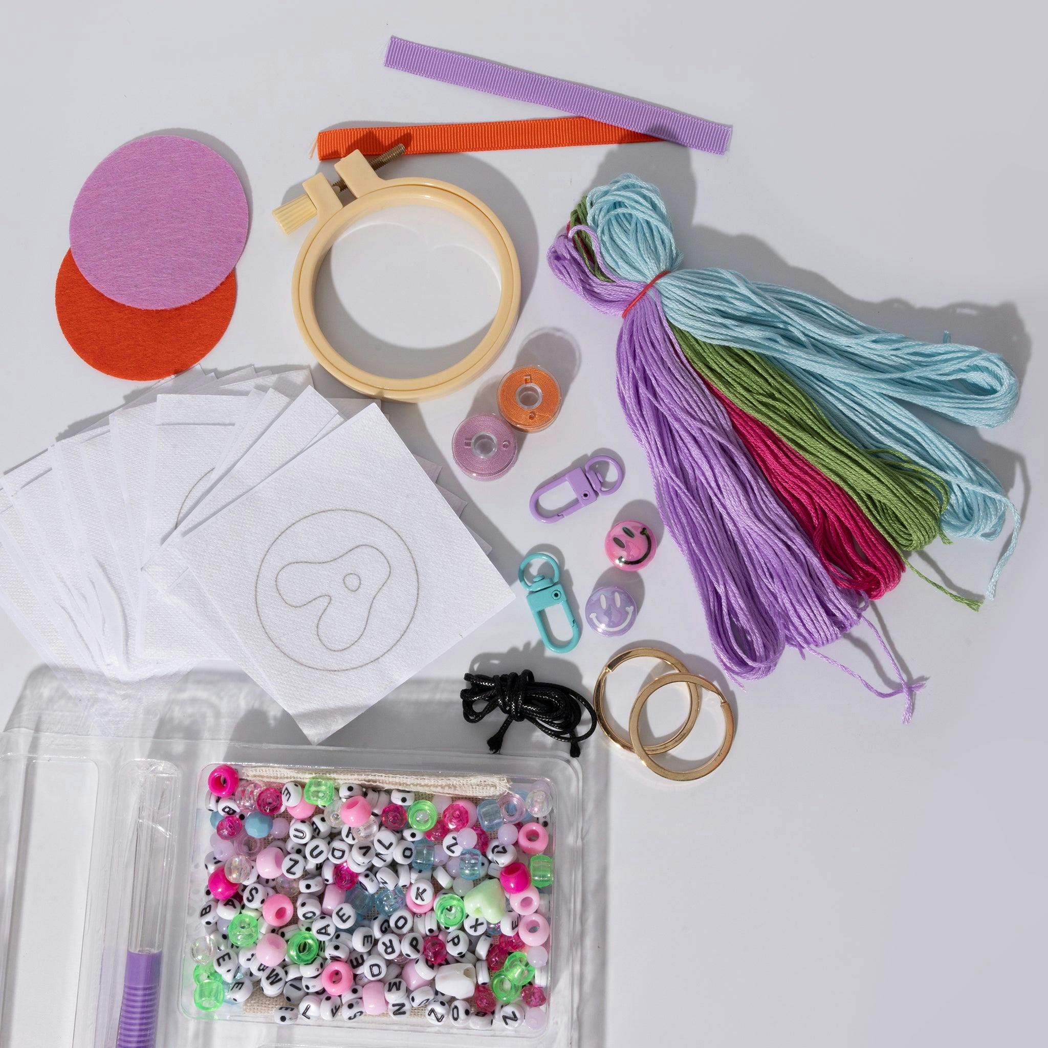 Monogram Punch Needle Keychain Kit