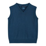 Infant Boys 4-Piece Vest Set | Navy & Khaki Plaid