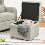 Adrian Swivel Glider with Storage Ottoman