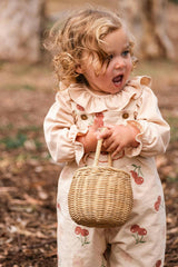 Overall Romper in Cherry Bloom