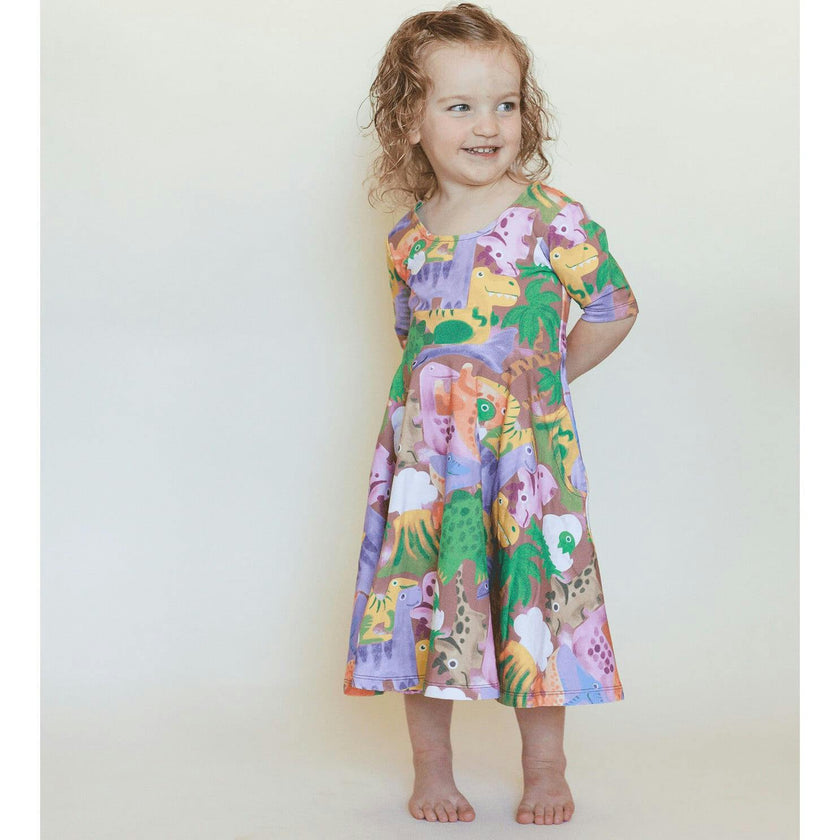 Reese Print Scoop Neck Dress