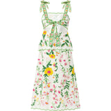 Kaylee Cotton Embroidered Maxi Dress