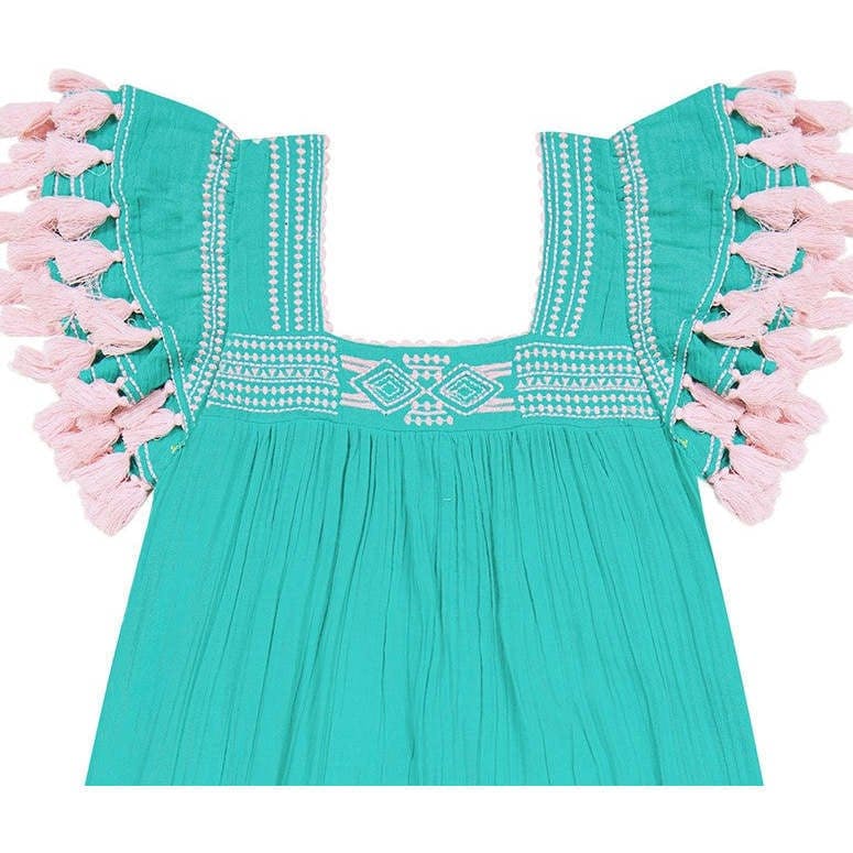 Women's Maxi Sandrine Embroidered Dress, Green