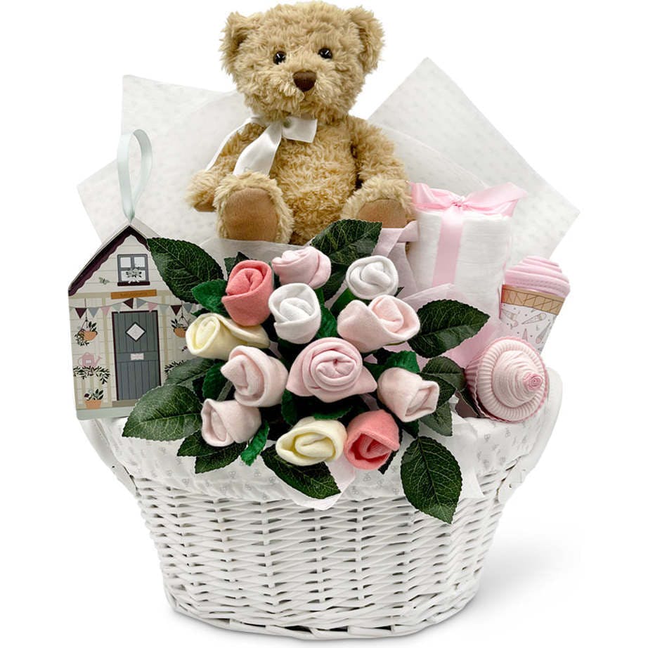 Bertie's New Baby Girl Gift Basket
