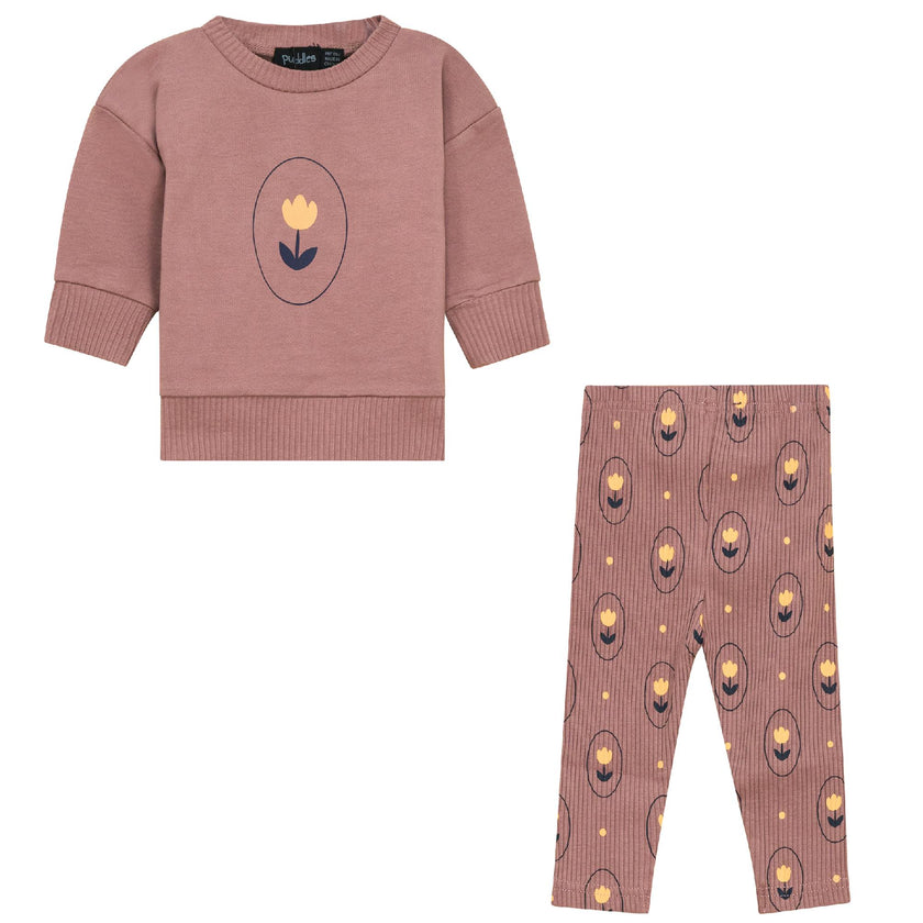 Flower and Hot Air Balloon Print 2Pc Set