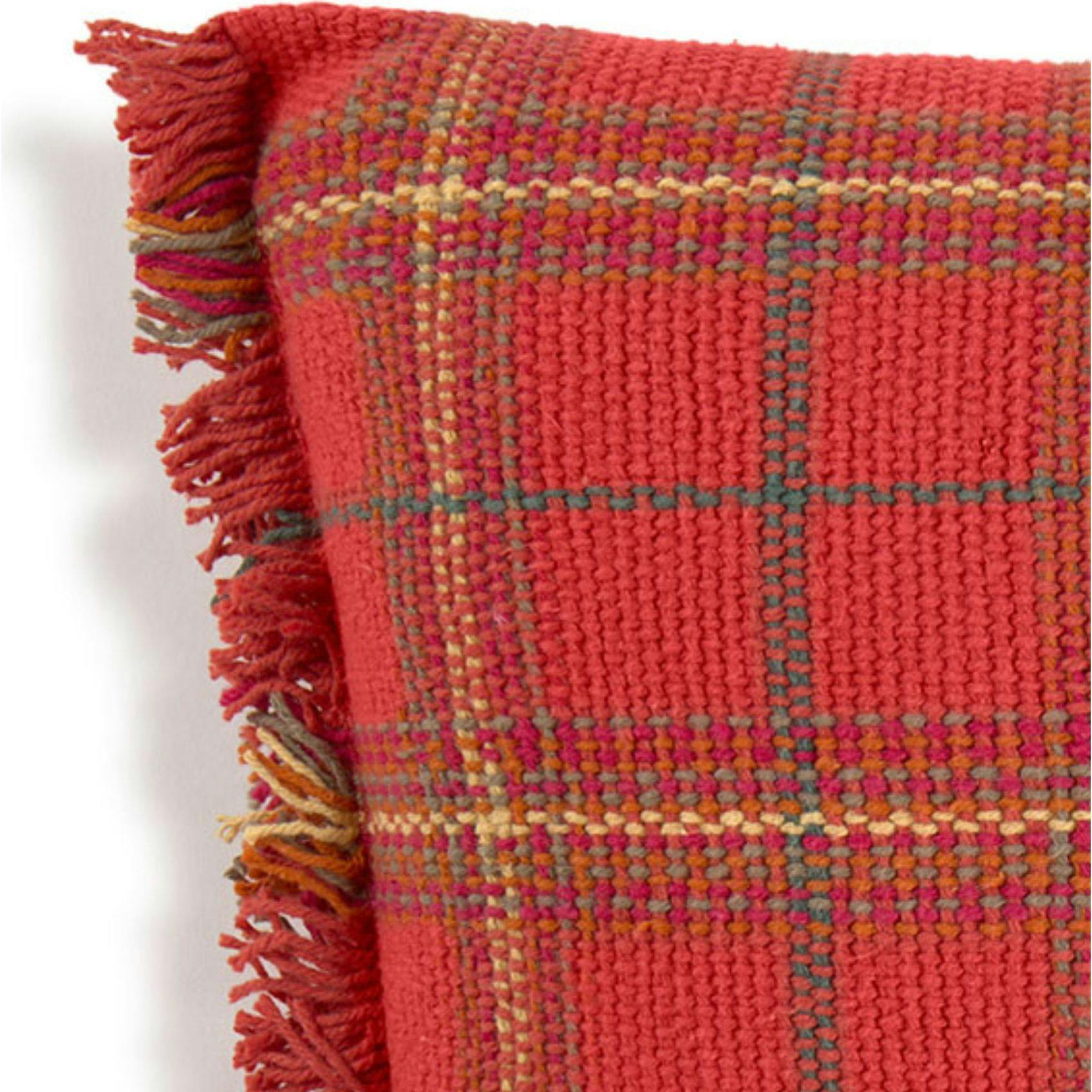 Handloom Cushion Mapple Red