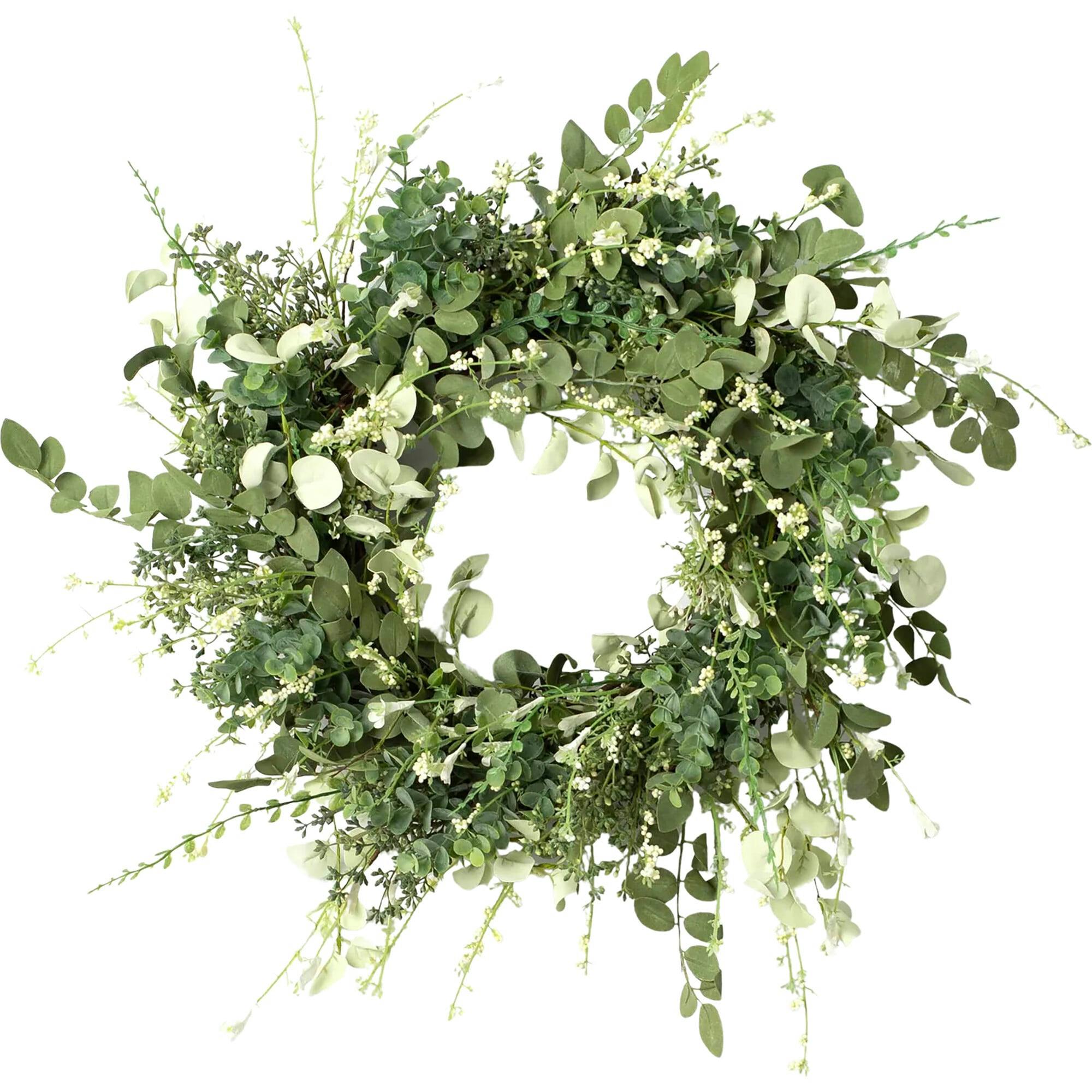 Mixed Eucalyptus, Green Ruscus Greenery All Seasons Wreath