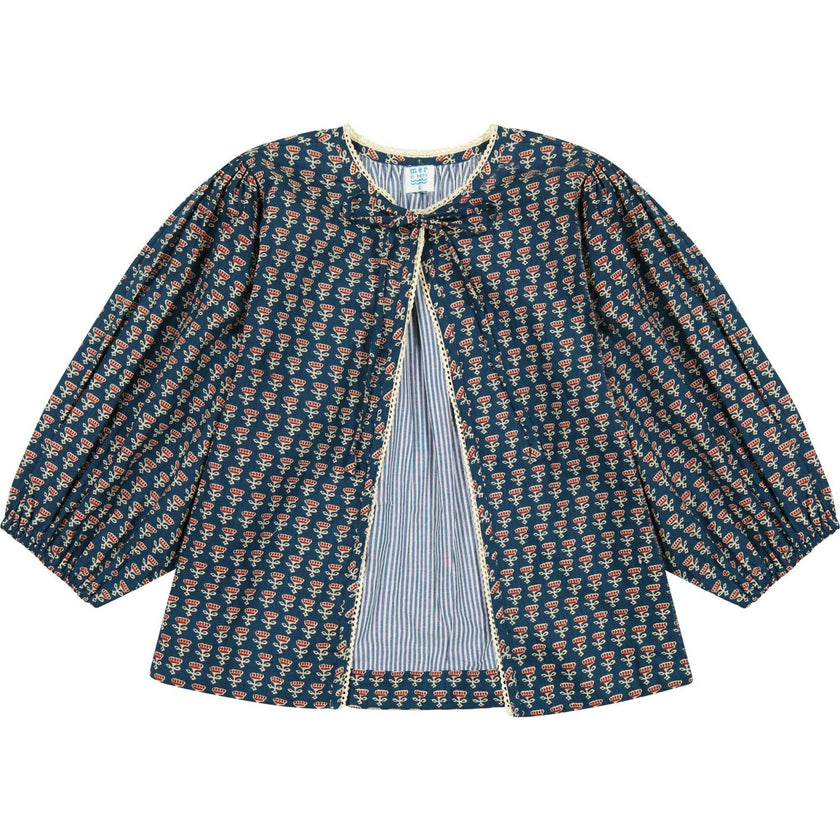 Women's Marisol Boho Floral Print 3-Quarter Sleeve Crop Jacket, Florals