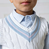 Organic V-Neck Cricket Sweater Vest, White