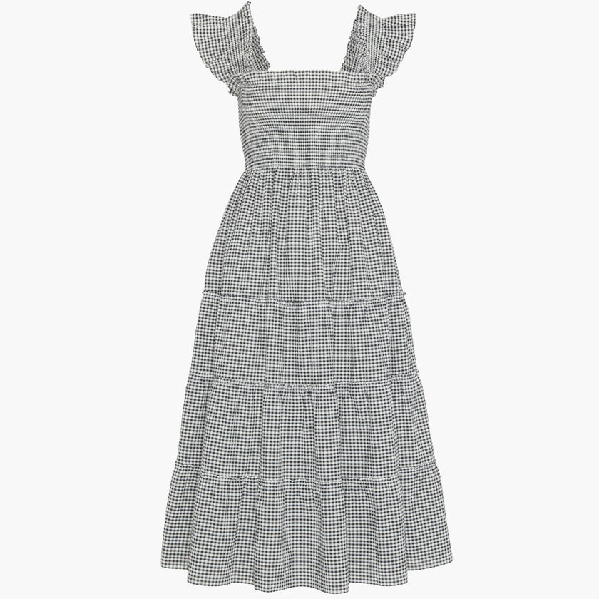 The Ellie Nap Dress - Black/Sand Gingham