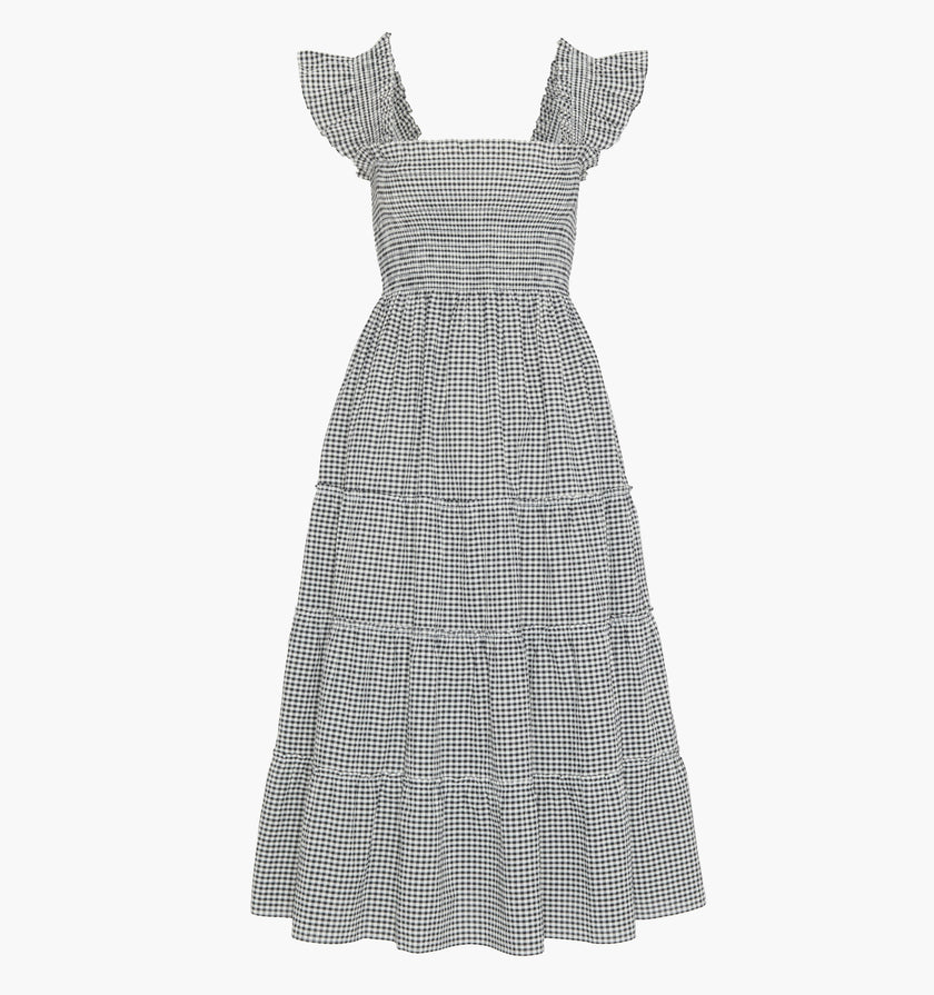 The Ellie Nap Dress - Black/Sand Gingham