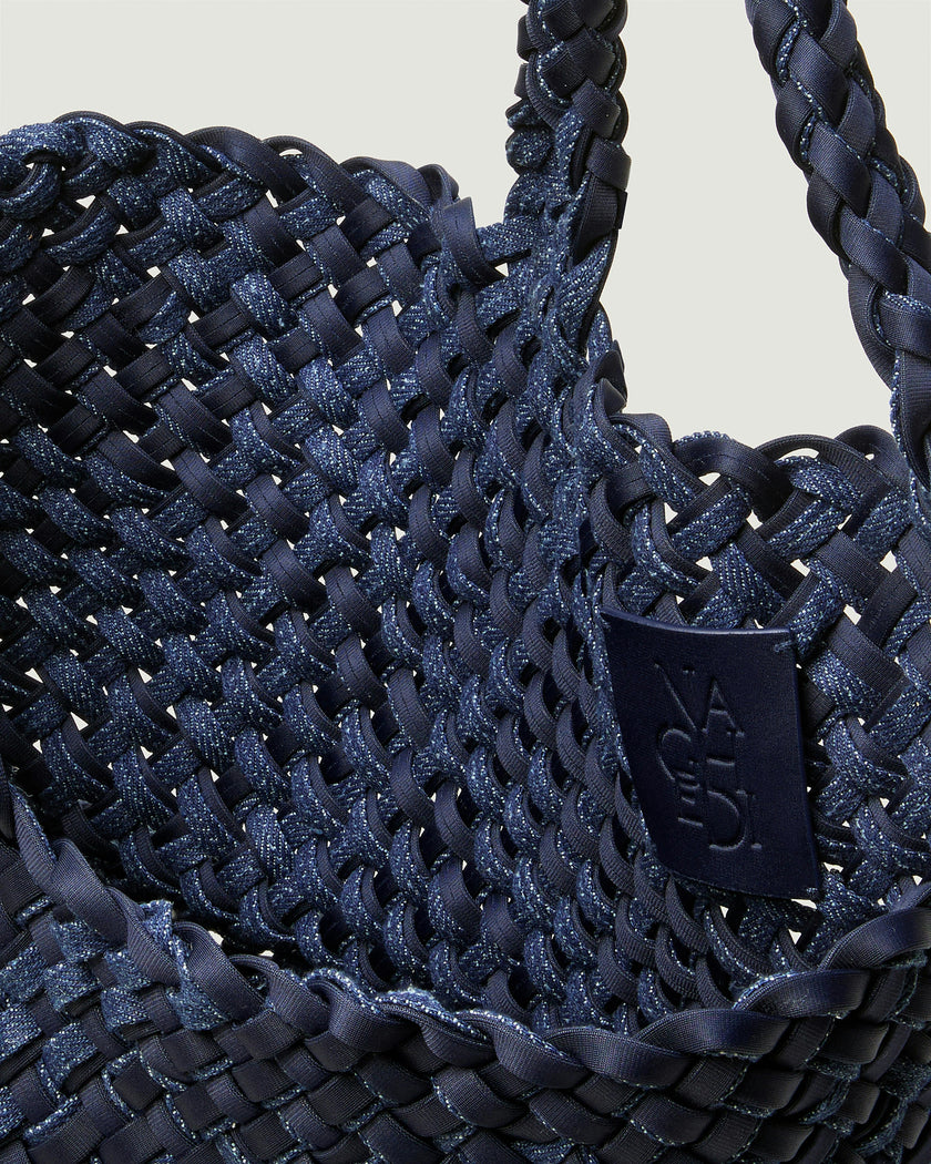 St. Barths Medium Tote Double Weave Denim | Indigo