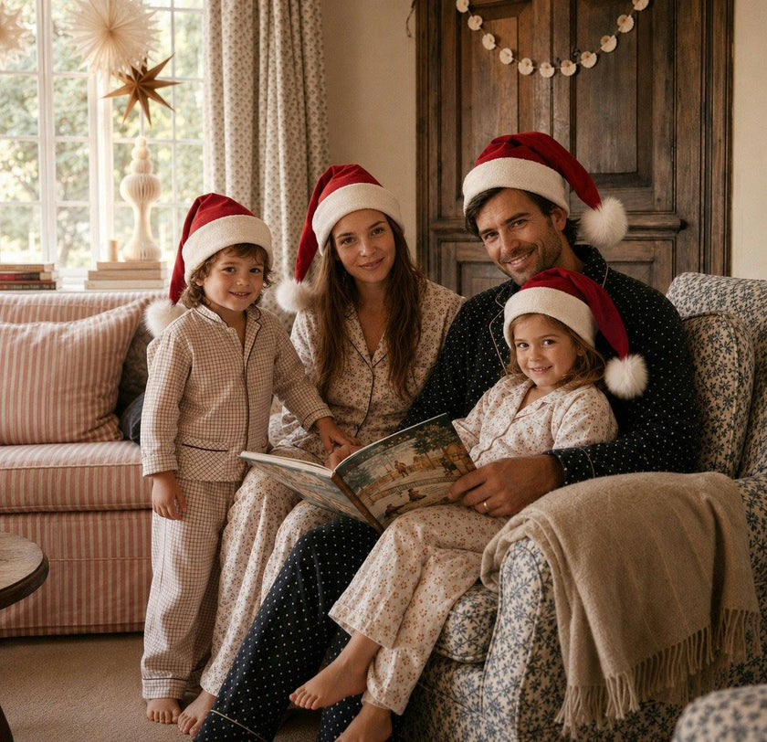 Adult No Plastic Family Santa Hat | Organic Cotton, Hemp, and Fur