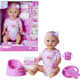Newborn Baby: Drink & Wet - 8pc Pink - 17" Doll