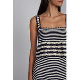 CARIA STRIPE CROCHET TOP