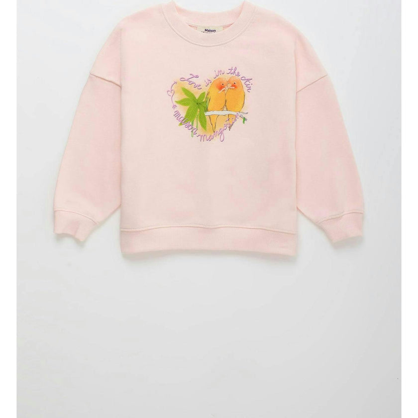 BIRDS SWEATSHIRT BLUSH