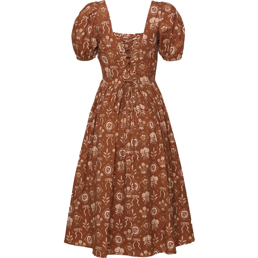 Nash Dress in Sepia Bows
