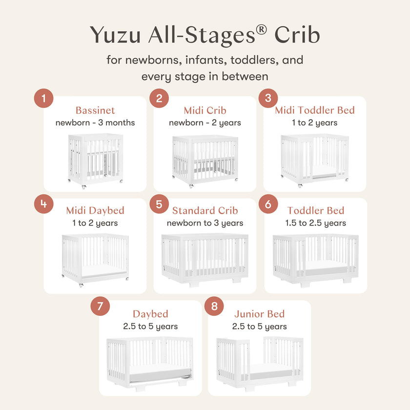 Babyletto Yuzu 8-in-1 Convertible Crib with All-Stages® Conversion Kits