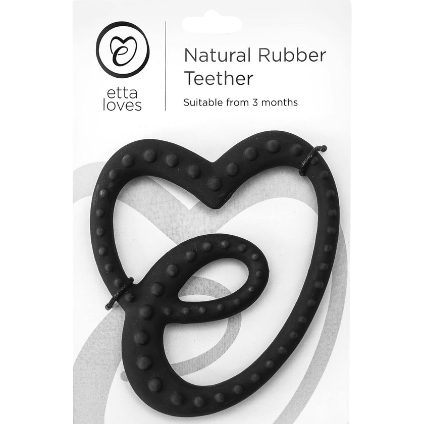 SENSORY RUBBER TEETHER - BLACK