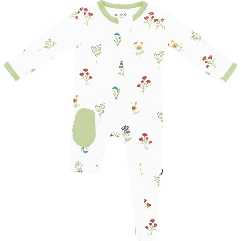 Zippered Footie, Wildflower