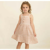 Organic Buttoned Tiered Dress