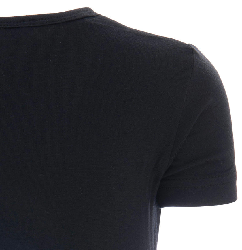 Black Solid Cotton T-Shirt