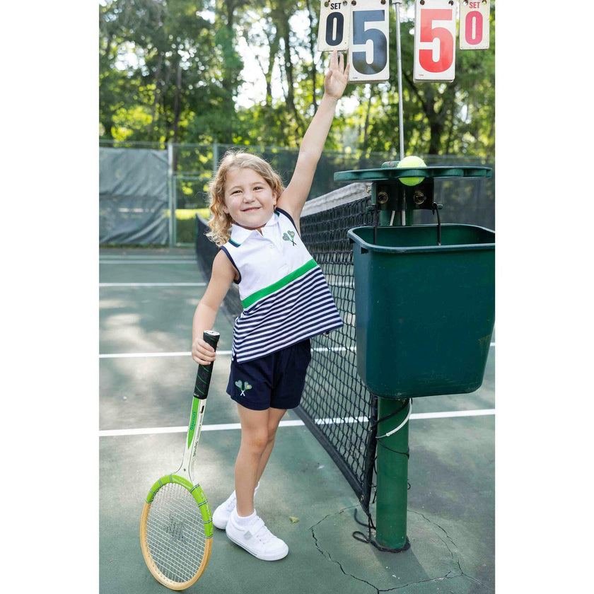 Knit Short Set with Tennis Rackets