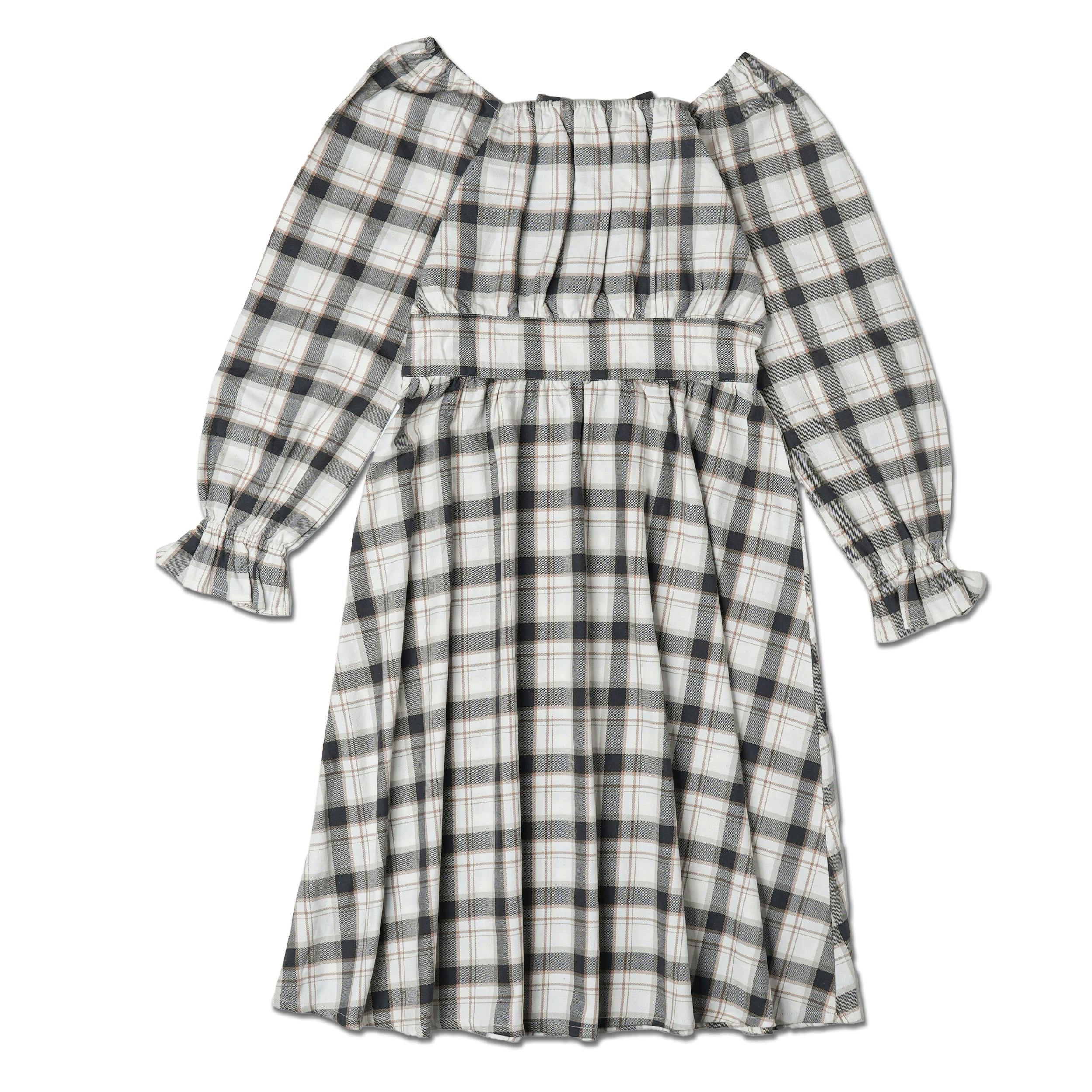 Organic Long Sleeve Ruffle Dress
