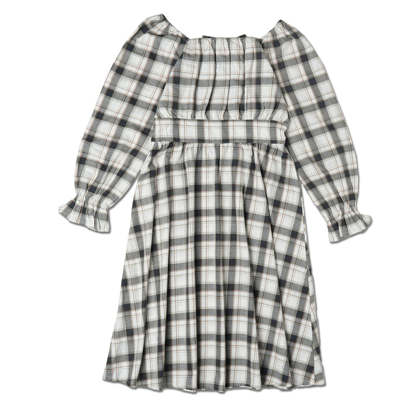Organic Long Sleeve Ruffle Dress