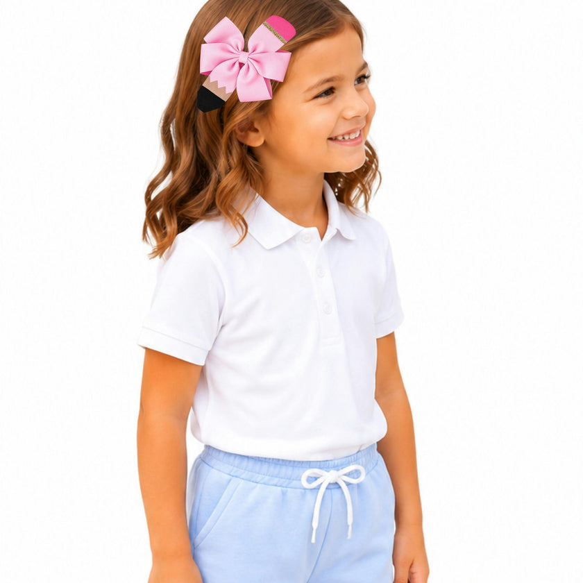 Pencil Back-to-School Hair Bow