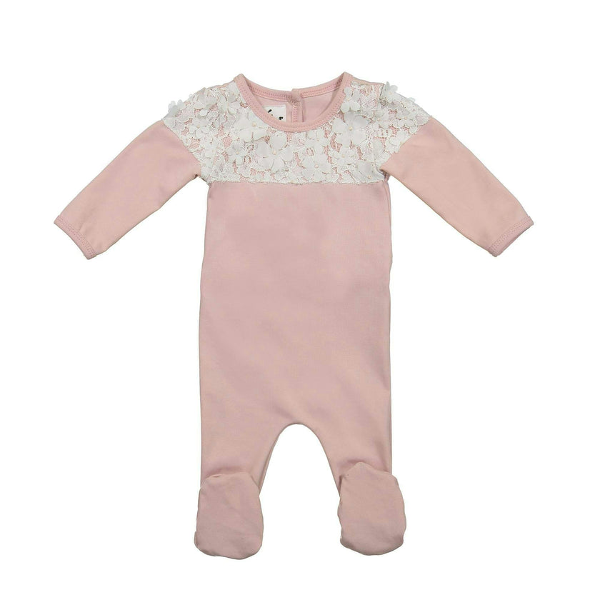 Lace Yoke Footie