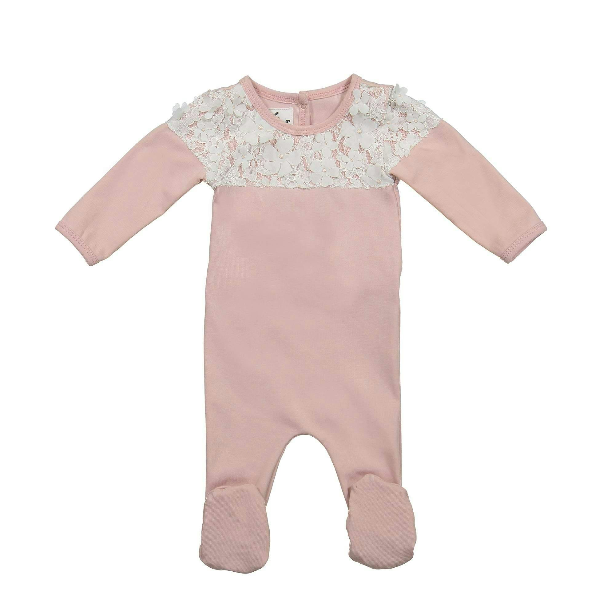 Lace Yoke Footie