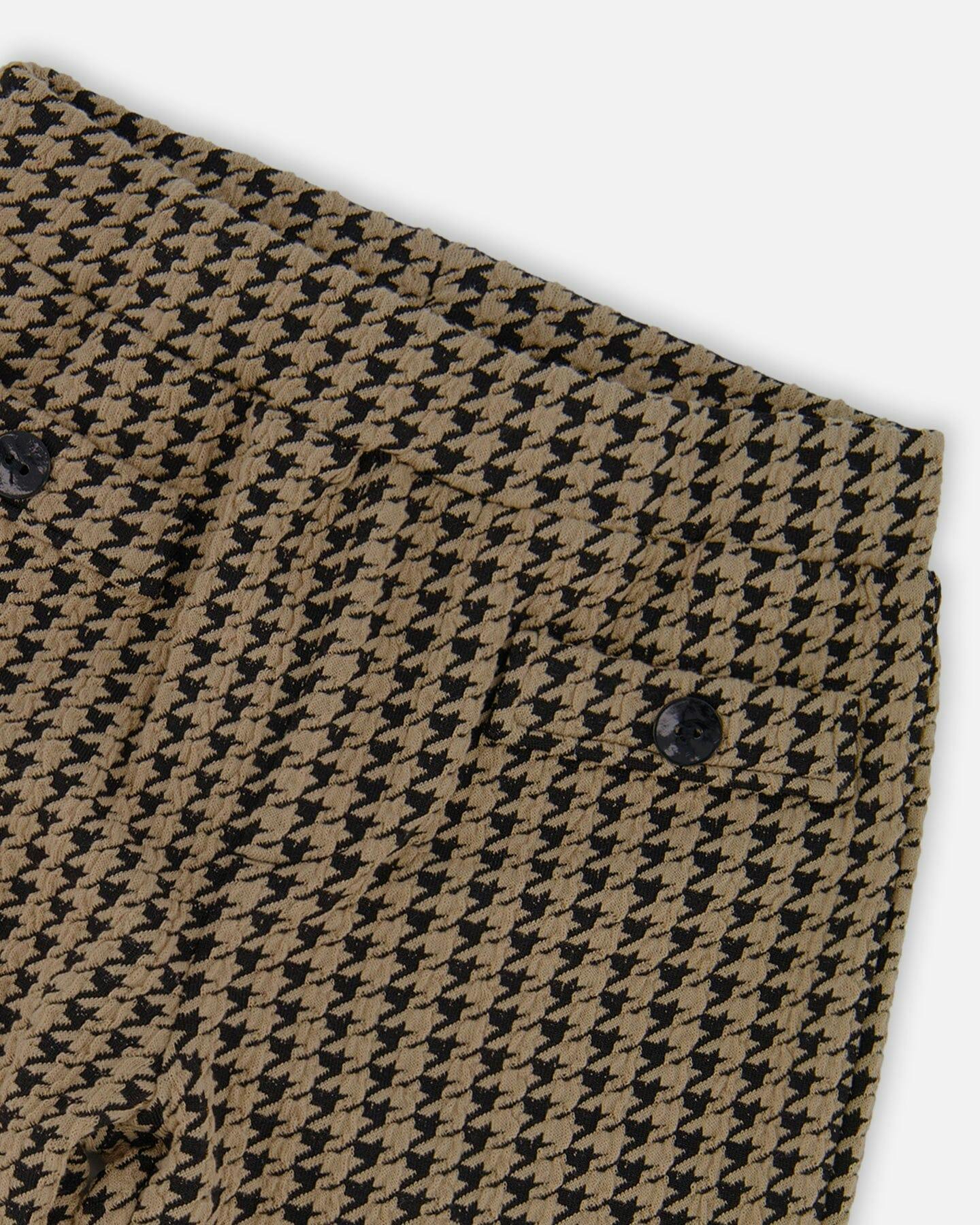 Jacquard Knit Pant with Welt Pocket