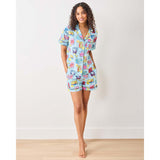 Retro Sardines, Short Pj Set, Open Water