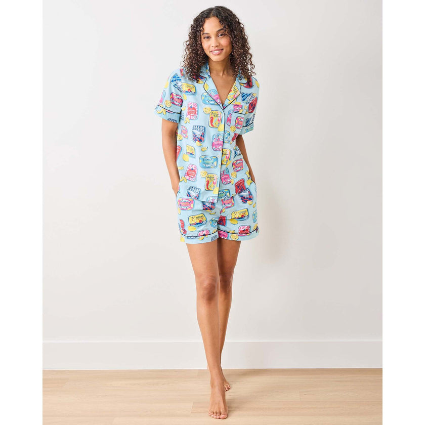 Retro Sardines, Short Pj Set, Open Water