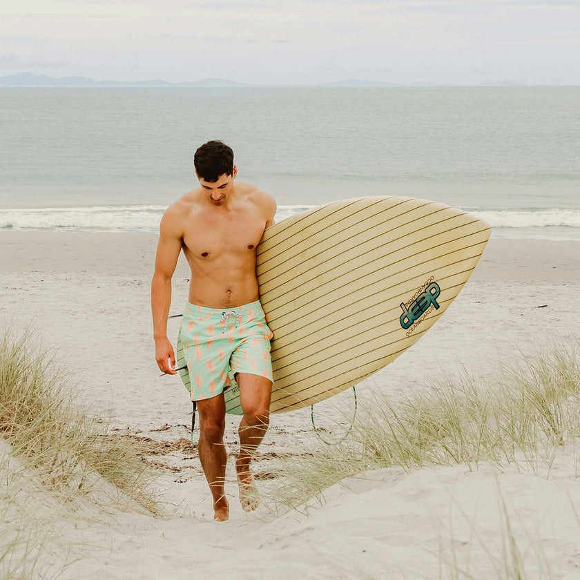 Men's Sustainable Comfort Lined Drawstring Swim Short