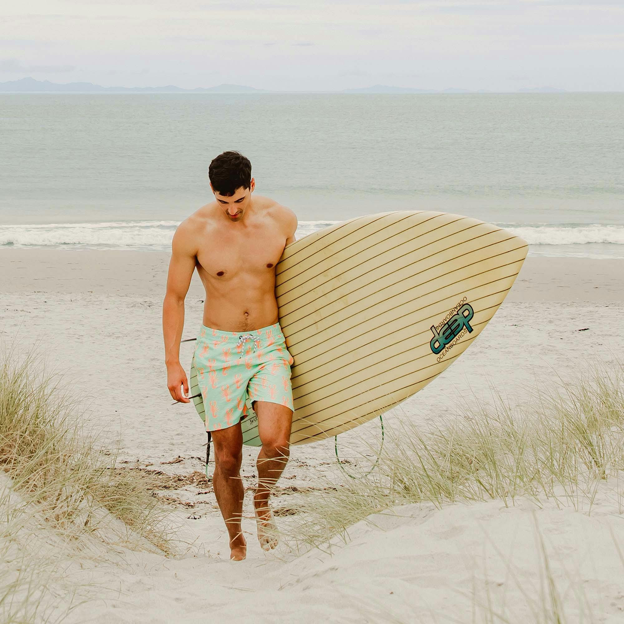 Men's Sustainable Comfort Lined Drawstring Swim Short