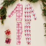 Kids Bamboo PJ Set - Pink Present Bow