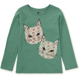 Turkish Cats Double Sided Tee, Green